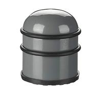 Relaxdays 2X Fermaporta, Blocca Porta e Ferma Finestre, Acciaio e Gomma, Accessorio per la Casa, ∅ 7 cm, Grigio Scuro