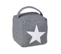 Fermaporta con stella Blocca porta decorativo Sacchetto pesante 1,3 kg Grigio