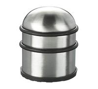Relaxdays 2X Fermaporte, Blocca Porta e Ferma Finestre, in Acciaio Inox e Gomma, Accessorio per la Casa, ∅7 cm, Argento