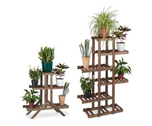 Relaxdays 2x Fioriere a scala con 3 ripiani