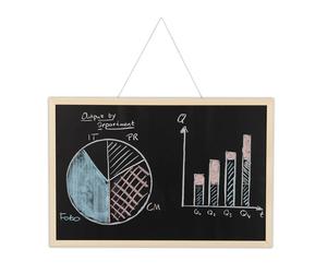 Relaxdays 2x Lavagna 40x60cm con cornice in legno