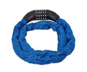 Relaxdays 2x lucchetto combinazione bicicletta blu