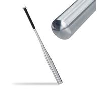 Relaxdays 2X Mazza da Baseball in Alluminio, Bastone Leggero da Softball, Manico Antiscivolo, 34 Pollici, 86 cm, Argentato