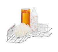 Relaxdays 2x Mensola angolare per la doccia