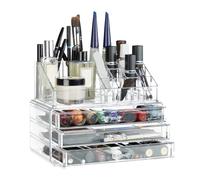 Relaxdays 2x Organizer con cassetti trasparente