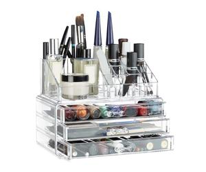 Relaxdays 2x Organizer con cassetti trasparente