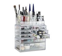 Relaxdays 2x Organizer Make-Up 8 cassetti acrilico