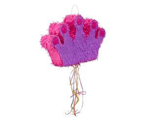 Relaxdays 2X Pignatte Corona da Riempire, Set Pentolacce per Feste Compleanno Bambino, da Rompere, Lilla-Fucsia