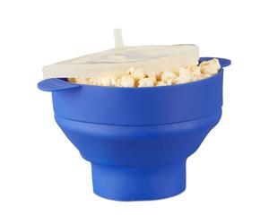 Relaxdays 2x popcorn maker in silicone blu