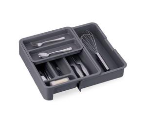 Relaxdays 2x portaposate estraibile grigio scuro