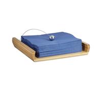Relaxdays 2X Portatovaglioli in bambù, Sfera Come Peso, in Legno, Porta Salviette da Tavolo, HLP 3,7x21,7x21,7 cm, Naturale