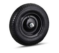 Relaxdays 2X Ruote per Carriola 4.80 4.00-8 Pneumatico ad Aria, Cerchione in Acciaio, con Valvola, Max. 120 kg, Nero