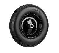 Relaxdays 2X Ruota per Carriola 4.80 4.00-8 in Gomma Piena Cerchione di Acciaio, Antipanne, Carico Max 100 kg, Nero