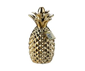 Relaxdays 2x Salvadanaio dorato a forma di ananas