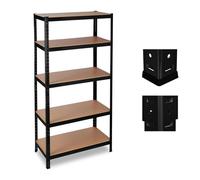 Relaxdays 2x Scaffale nero in metallo 1325 kg