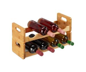 Relaxdays 2x scaffale per 8 bottiglie di vino