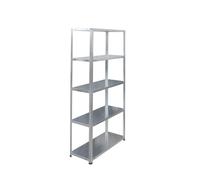 Relaxdays 2x scaffali acciaio 200 kg, argento