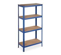 Relaxdays 2x scaffali blu con 4 ripiani