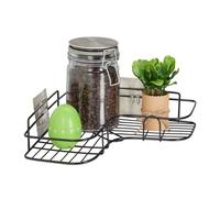 Relaxdays 2x Scaffali neri ad angolo da cucina