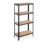 Relaxdays 2x scaffali neri con 4 ripiani