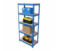 Relaxdays 2x scaffali portapesi 180x60x30 cm, blu