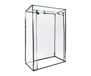 Relaxdays 2X Serra per Pomodori, Giardino, Balcone, Telo Orto Trasparente, HLP 150x100x50 cm, Acciaio e PVC, Trasparente