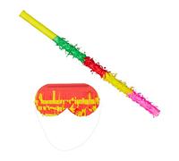 Relaxdays 2X Set di Accessori per Pignatta, Asta e Maschera, Divertimento Bambini & Adulti, Carta, L 50 cm, Multicolore