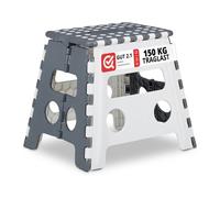 Relaxdays 2x sgabello alto bianco grigio