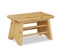 Relaxdays 2X Sgabello Poggiapiedi in bambù, Fino a 100 kg, Appoggia Piedi Resistente Sgabellino 20 x 33 x 21,5 cm, Naturale