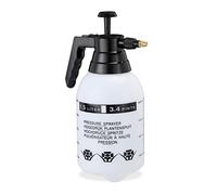 Relaxdays 2X Spruzzatore a Pressione, Nebulizzatore, Valvola Regolabile in Ottone, Manometro Bottiglia Pesticidi 1,5L, Nero