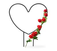 Relaxdays 2x supporto per rampicanti a cuore