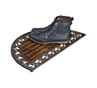 2X Zerbino Ingresso Casa, Tappetino Rotondo, in Ghisa Resistente alle Intemperie, Indoor & Outdoor, Bronzo