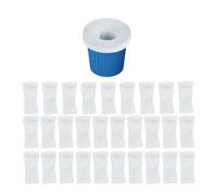Relaxdays Calzini da Skimmer per Piscina, Set da 30, HxD: 22 x 12 cm, Filtro in Nylon per Filtraggio dell'Acqua, Bianco