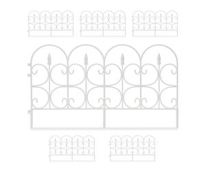 Relaxdays 30x bordura per aiuole bianco