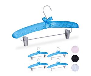 Relaxdays 30x grucce appendiabiti di raso azzurre