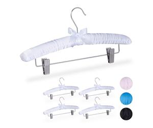 Relaxdays 30x grucce appendiabiti di raso bianco