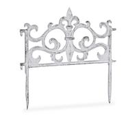 Relaxdays 3x bordura per aiuole bianco