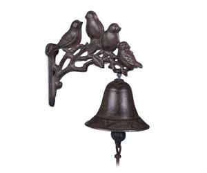 Relaxdays 3x Campana in ghisa per porta uccellini