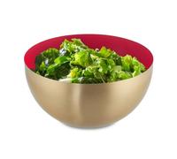 Relaxdays 3x Ciotole da insalata Ø 20 cm rosso-oro