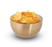 Relaxdays 3x Insalatiera oro-argento acciaio inox