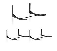 Relaxdays 3X Portabici da Muro, Staffe Richiudibili, capacità di Carico 30 kg, Supporto per Bicicletta, 19,5x44x47 cm, Nero