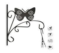 Relaxdays 3x portavasi da parete con farfalla