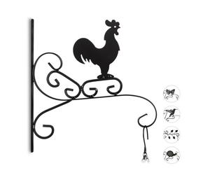 Relaxdays 3x portavasi da parete con gallo