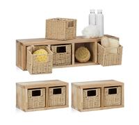 Relaxdays 3x set mobili in legno in varie misure