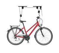 Relaxdays 3X Portabici da Soffitto Fino a 30 kg, Appendi Bicicletta a Carrucola, Garage e Cantina, Ganci di Supporto, Nero