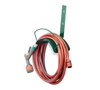 Relaxdays 3X Supporto Porta Tubo da Parete, in Metallo, Sostegno a Muro per 5/8 Pollici (15mm), Sifone Giardino 60m, Verde