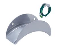 Relaxdays 3X Sostegno Portatubo da Giardino, da Appendere, in Ferro, per Tubi da 30 Metri 1/2", Forma a Sella, Argentato