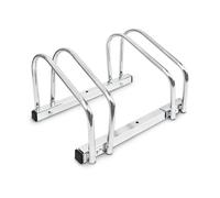 Relaxdays 3X Stand Portabici per Biciclette, Montaggio alla Parete e al Pavimento, Acciaio, HLP: 26 x 40 x 32 cm, Argento