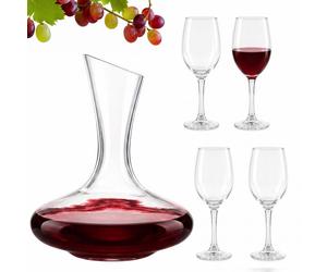 Relaxdays 4 bicchieri + decanter