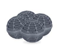 Set 4 Palla Lavatrice Lavaggio Ecologico Alternativa Sfere Eco Detersivo Grigio